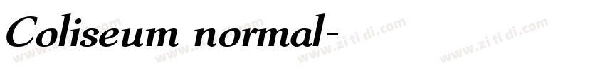 Coliseum normal字体转换